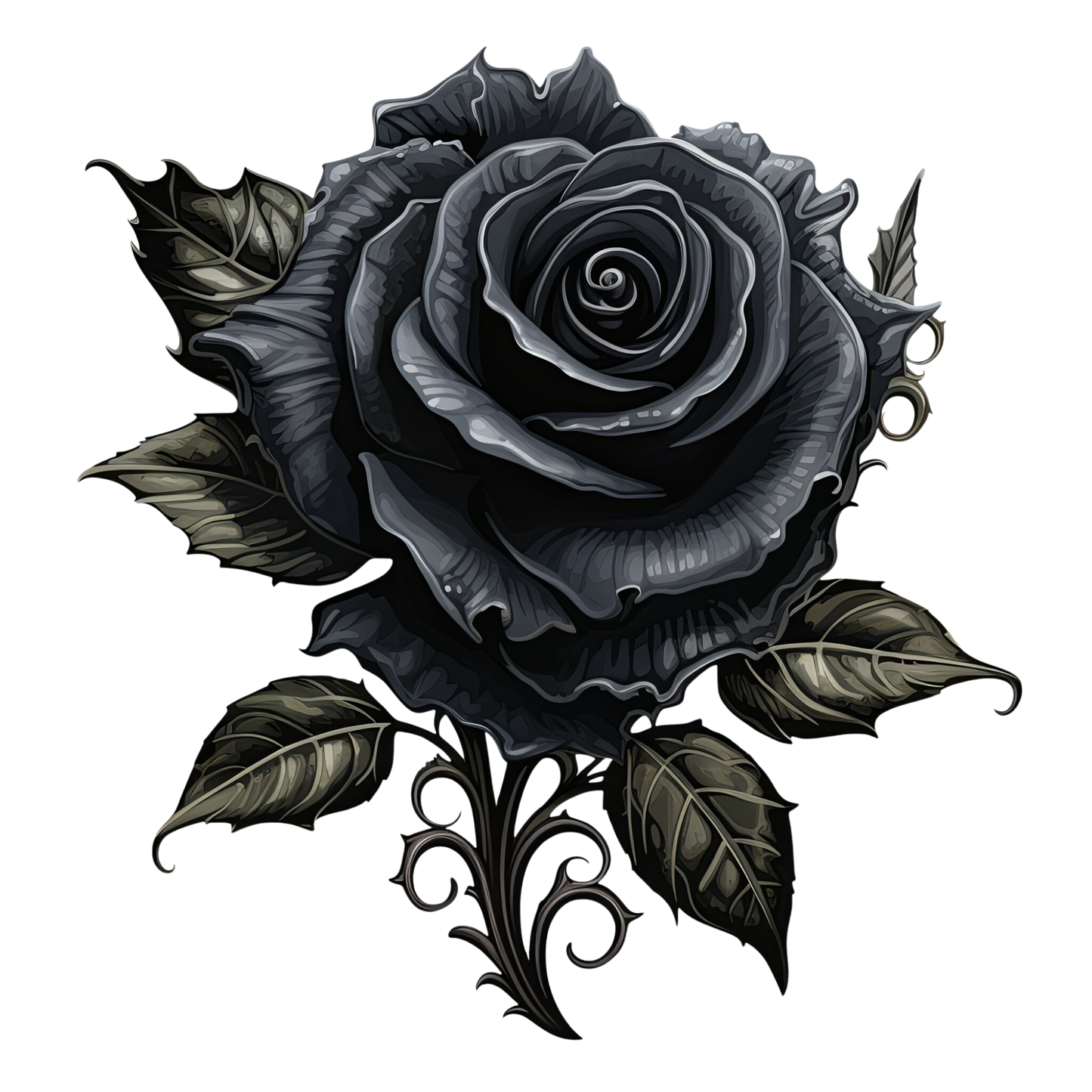 Goth Roses UV DTF Decal| Waterproof, Permanent Transfer
