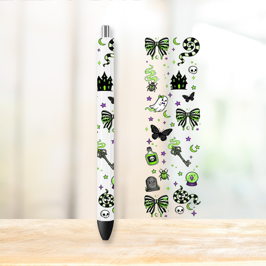 Green Beetle Pen Wrap | UV DTF Wrap for Pens | Ready to Apply Permanent