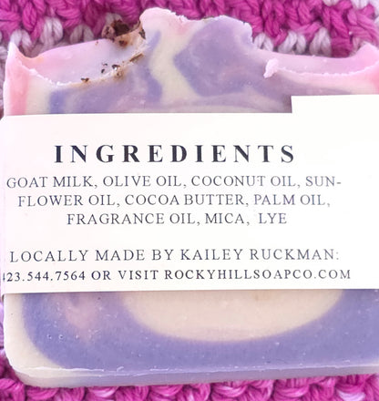 Self Care Bath Set | Crocheted Washcloth & Artisan Goat Milk Soap Gift Set