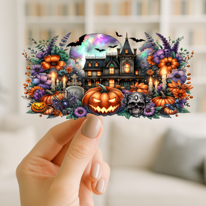 Haunted House | UV DTF Wrap for Cups | Ready to Apply Permanent