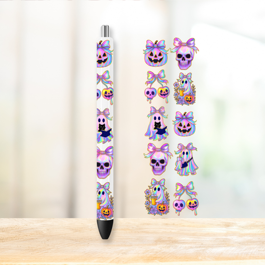 Hey Boo Pen Wrap | UV DTF Wrap for Pens | Ready to Apply Permanent