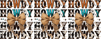 Howdy Bow | UV DTF Wrap for Cups | Ready to Apply Permanent