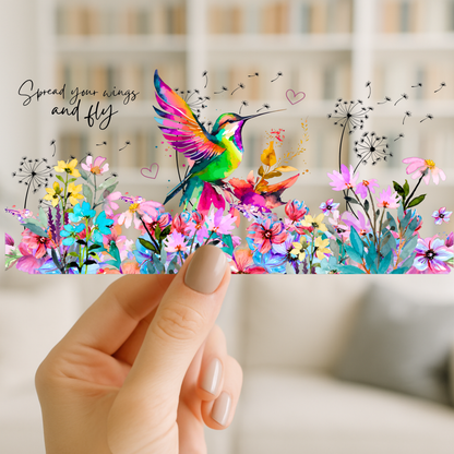 Humming Bird Spread Your Wings | UV DTF Wrap for Cups | Ready to Apply Permanent