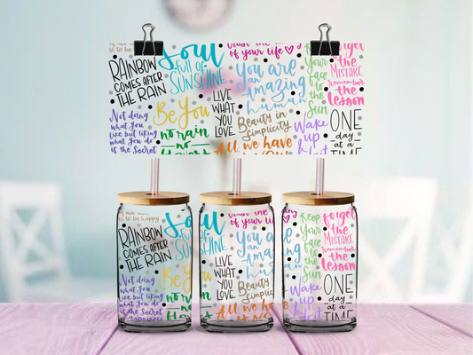 Inspirational Messages | UV DTF Wrap for Cups | Ready to Apply Permanent