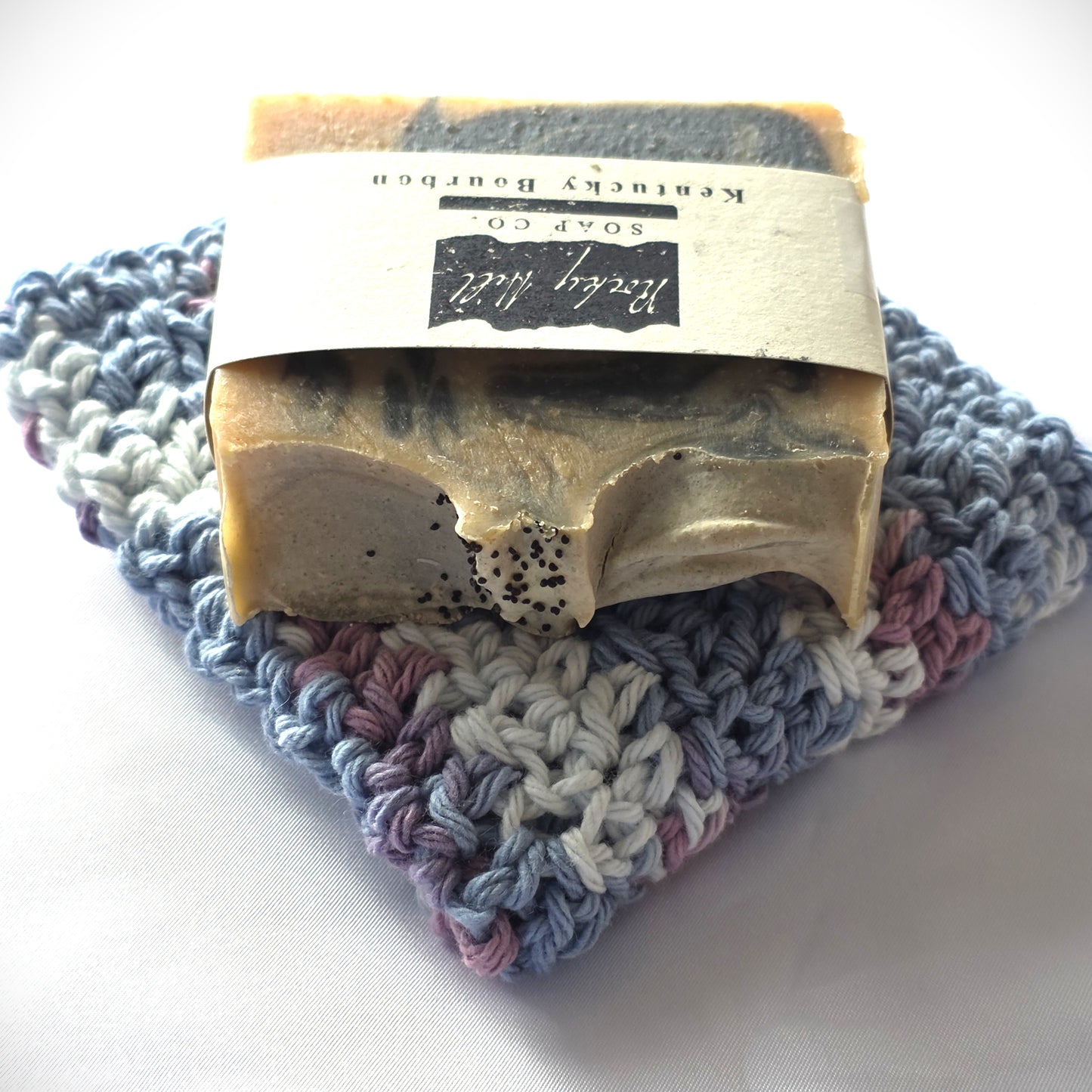 Self Care Bath Set | Crocheted Washcloth & Artisan Goat Milk Soap Gift Set