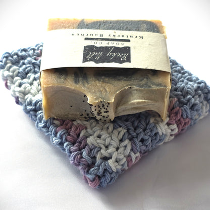 Self Care Bath Set | Crocheted Washcloth & Artisan Goat Milk Soap Gift Set