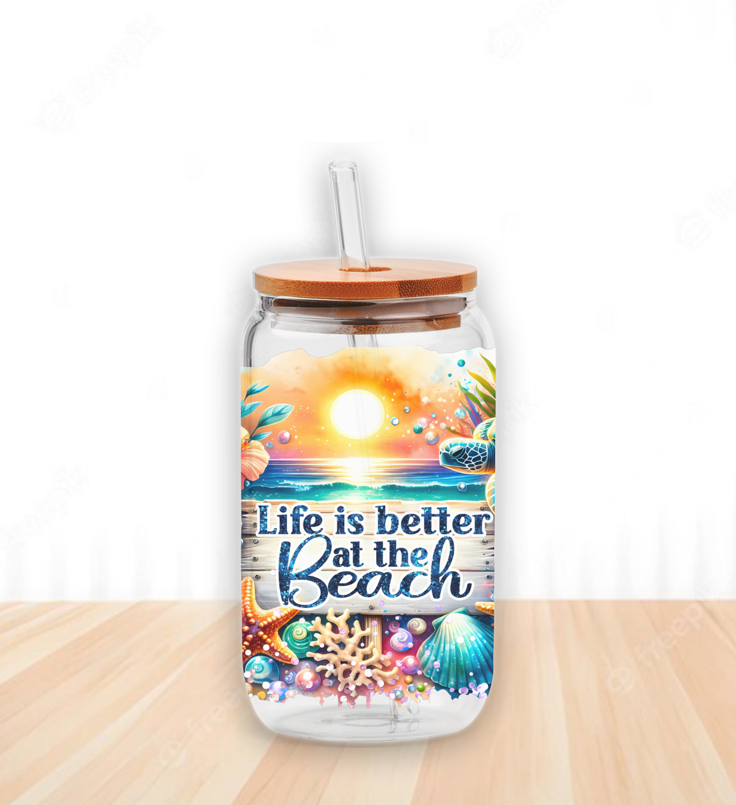 Better At The Beach | UV DTF Wrap for Cups | Ready to Apply Permanent