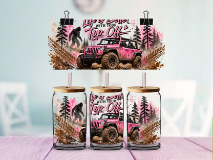 Life is Better Topless | UV DTF Wrap for Cups | Ready to Apply Permanent