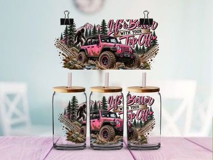 Life is Better Topless | UV DTF Wrap for Cups | Ready to Apply Permanent