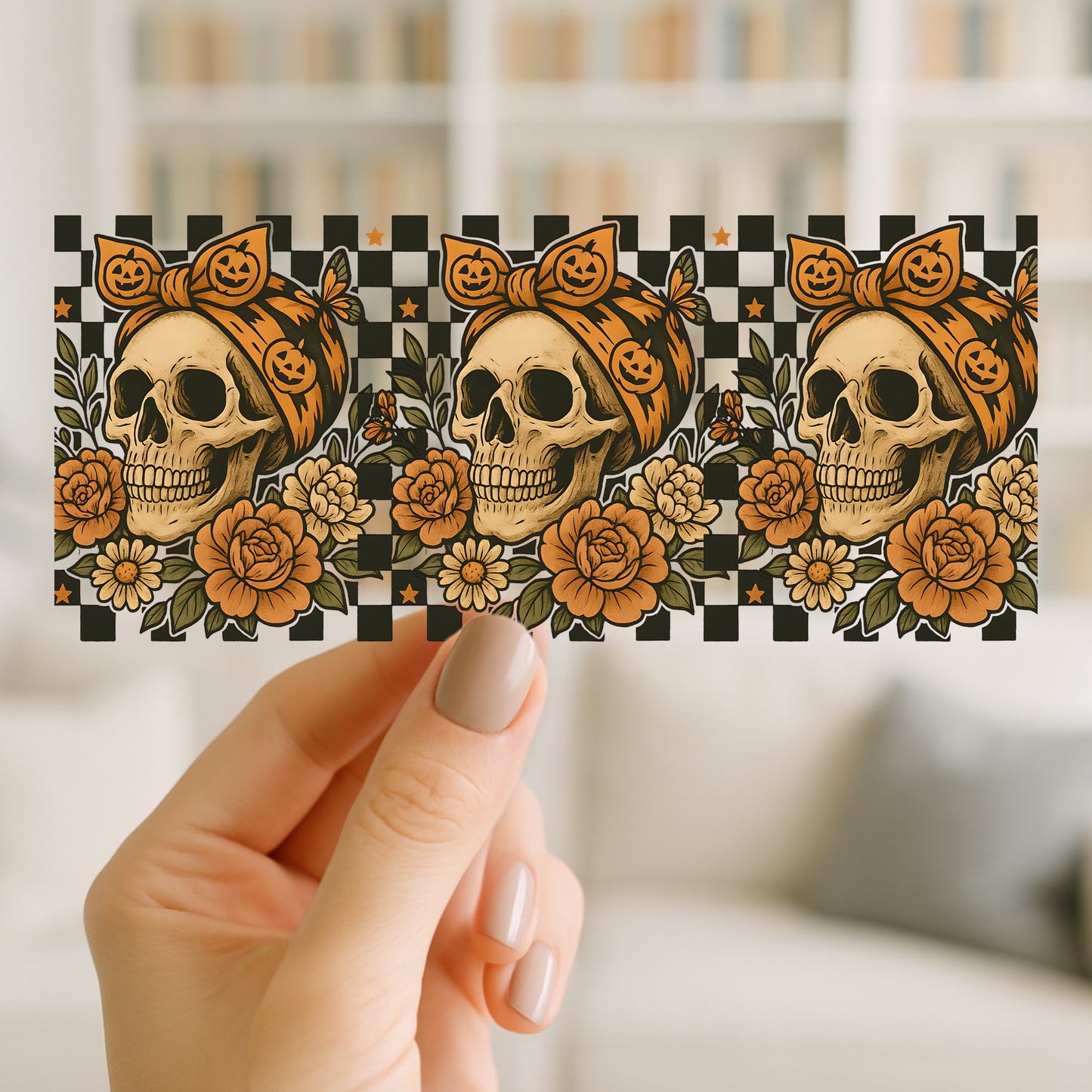 Lovely Bones | UV DTF Wrap for Cups | Ready to Apply Permanent