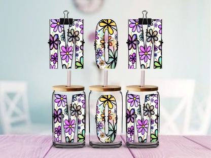 MOM Floral | UV DTF Wrap for Cups | Ready to Apply Permanent