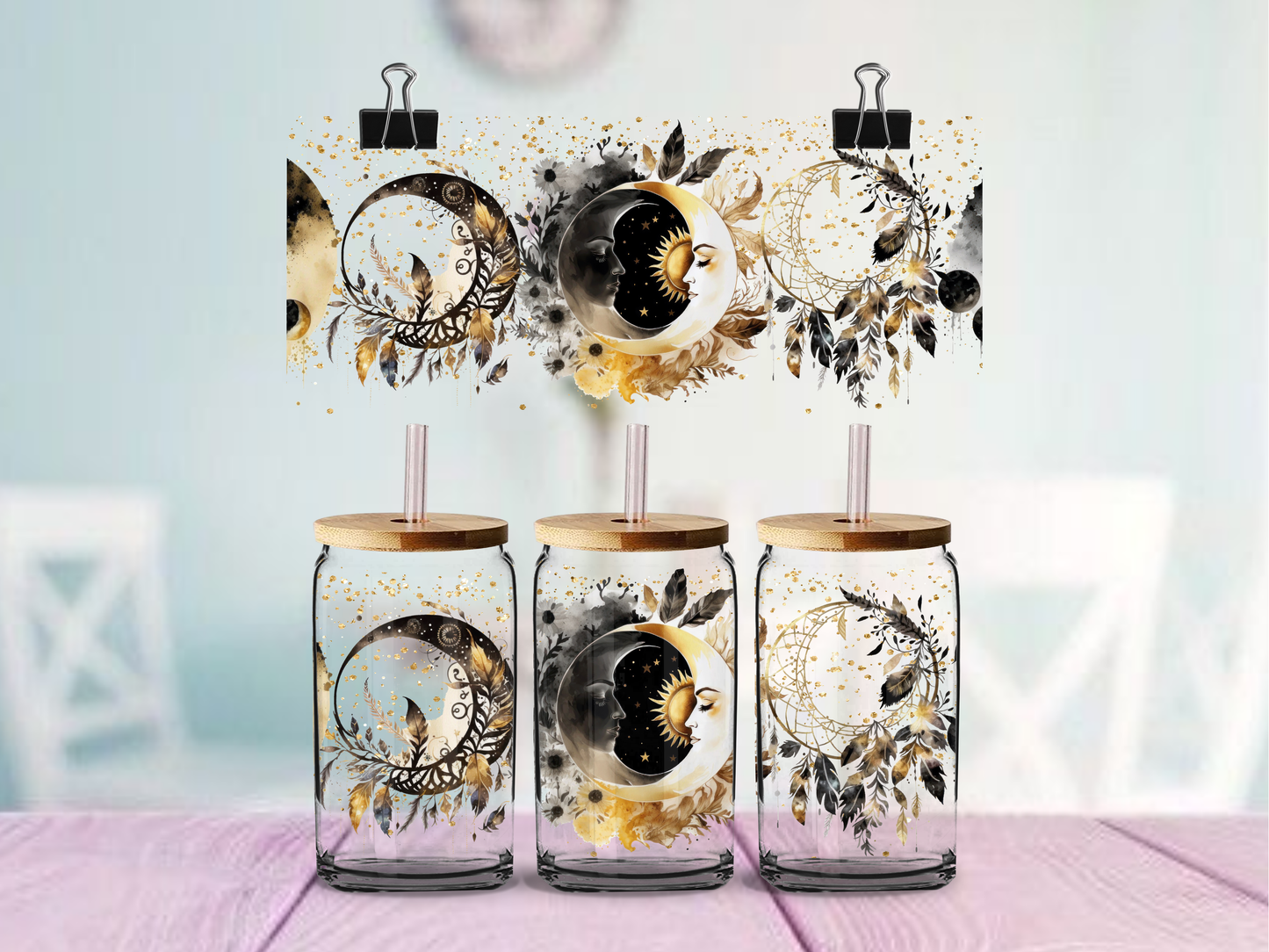 Celestial | UV DTF Wrap for Cups | Ready to Apply Permanent