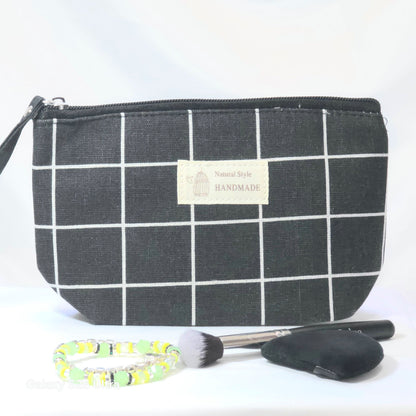 Compact Toiletry Pouch | Fabric Zipper Makeup Bag