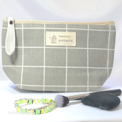 Compact Toiletry Pouch | Fabric Zipper Makeup Bag