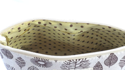 Compact Toiletry Pouch | Fabric Zipper Makeup Bag