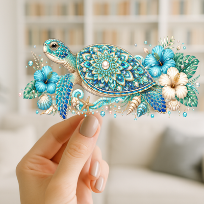 Mandala Sea Turtle | UV DTF Wrap for Cups | Ready to Apply Permanent