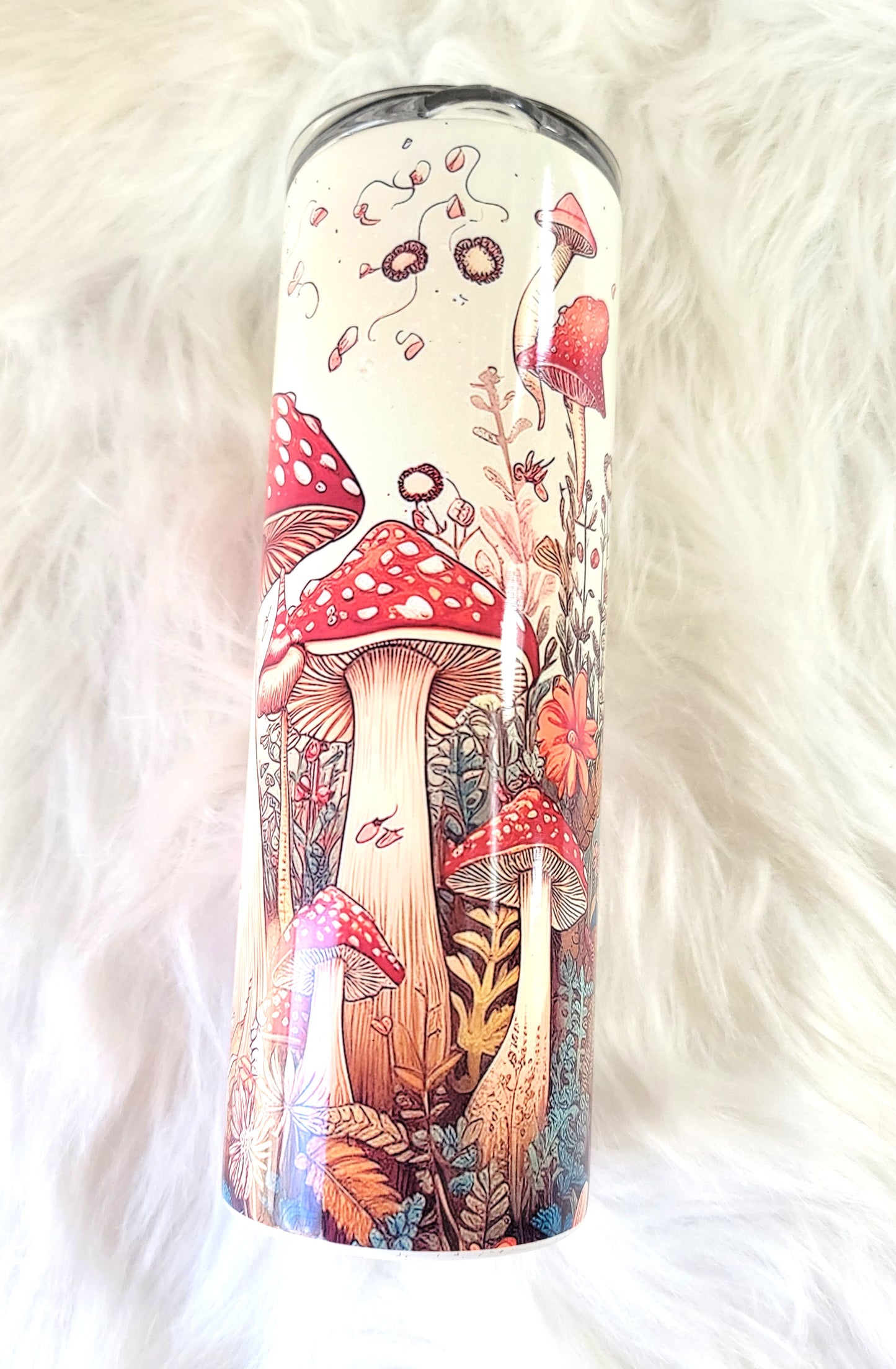 Mushroom Art 20oz Sublimated Tumbler | Cute Cottage core Travel Cup