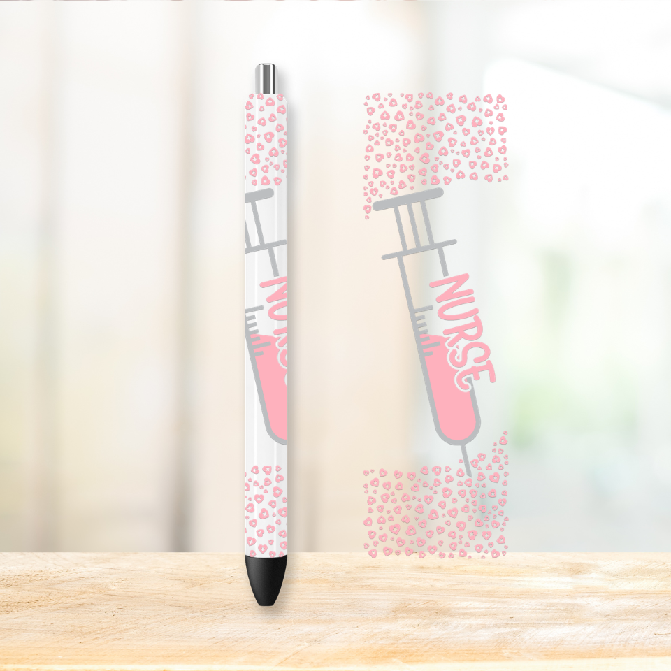 Nursing UVDTF Pen Wrap 1.5" x 4.75" | UV DTF Wrap for Pens | Ready to Apply Permanent