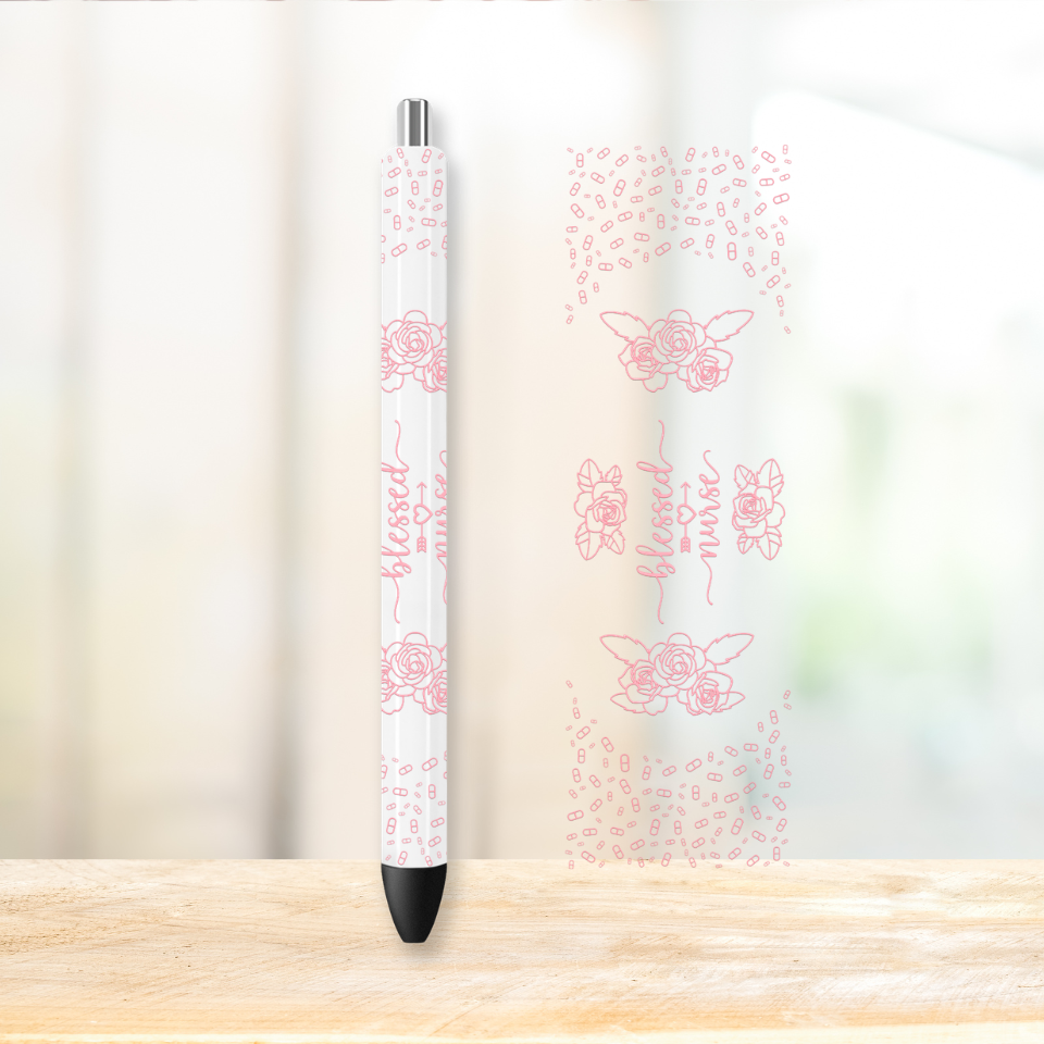 Nursing UVDTF Pen Wrap 1.5" x 4.75" | UV DTF Wrap for Pens | Ready to Apply Permanent