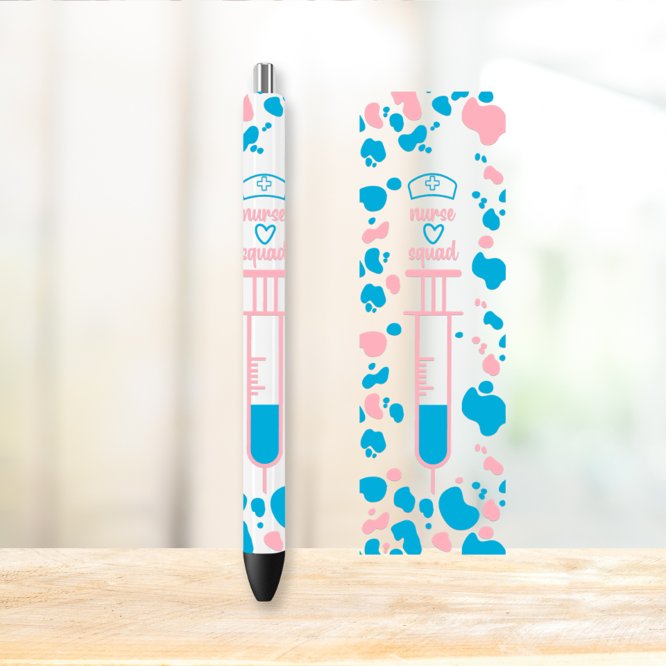 Nursing UVDTF Pen Wrap 1.5" x 4.75" | UV DTF Wrap for Pens | Ready to Apply Permanent