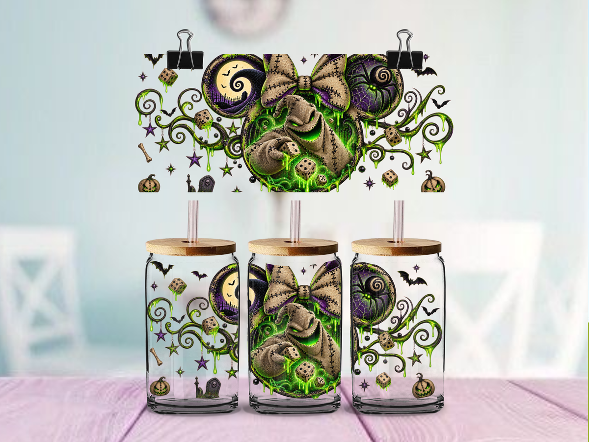 Magical Oogie 16oz cup Wrap | UV DTF Wrap for Cups | Ready to Apply Permanent