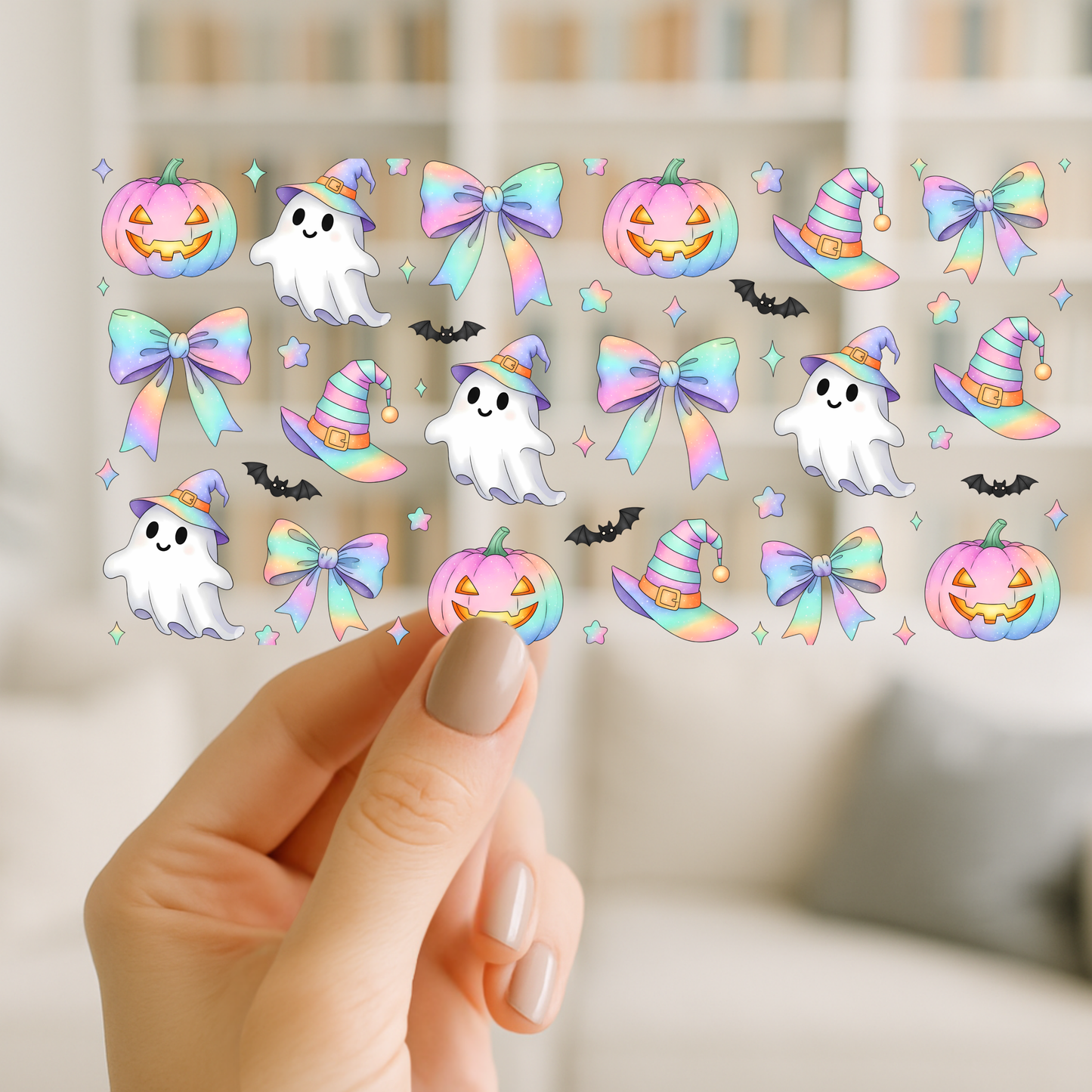 Pastel Coquette Spooky | UV DTF Wrap for Cups | Ready to Apply Permanent