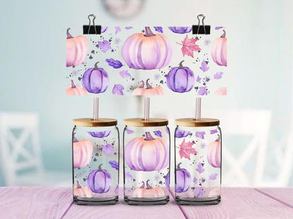 Pastel Pumpkins | UV DTF Wrap for Cups | Ready to Apply Permanent