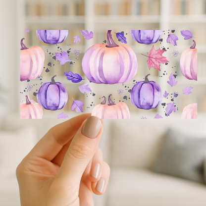 Pastel Pumpkins | UV DTF Wrap for Cups | Ready to Apply Permanent