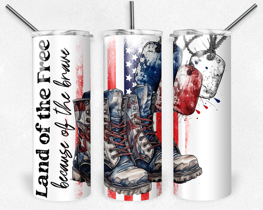 Land of the Free 20oz Tumbler | Insulated Stainless Steel Cup