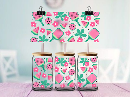Watermelon Pickleball  | UV DTF Wrap for Cups | Ready to Apply Permanent