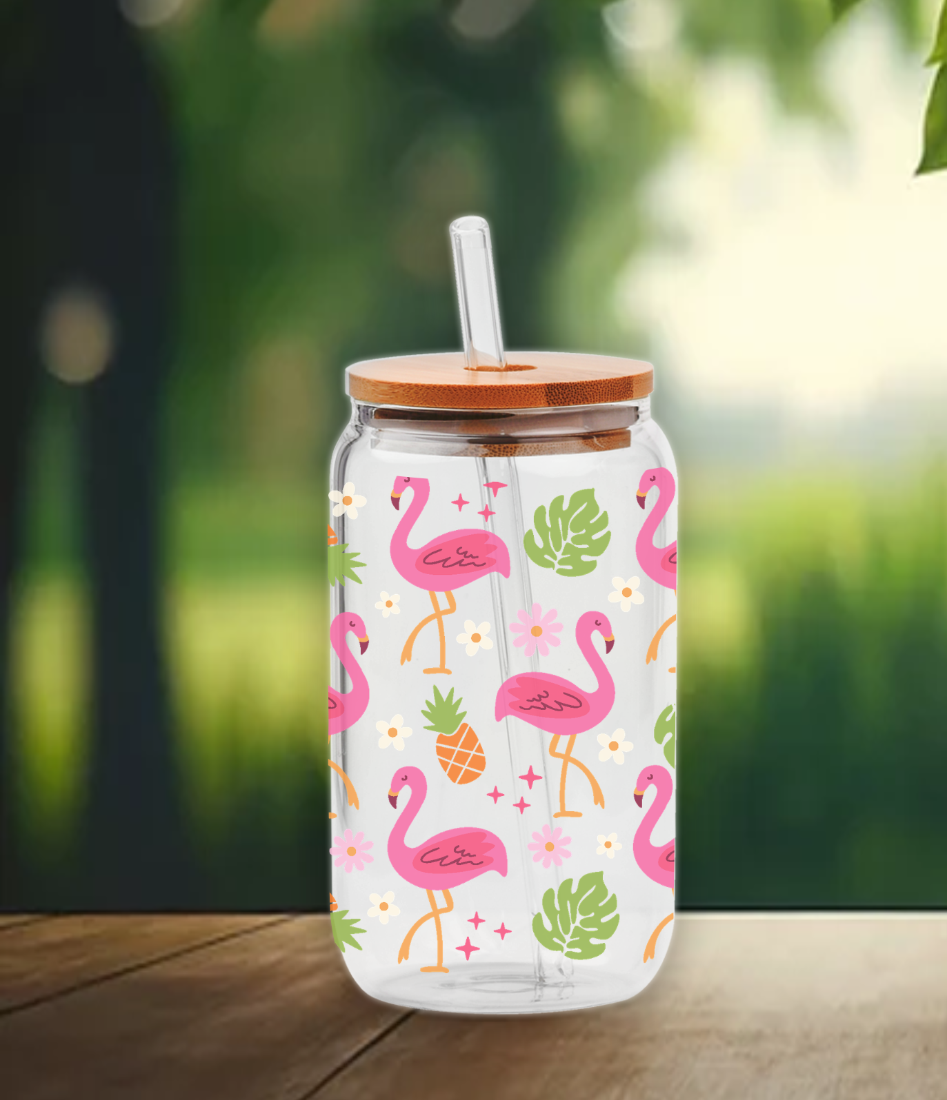 Pink Flamingo | UV DTF Wrap for Cups | Ready to Apply Permanent