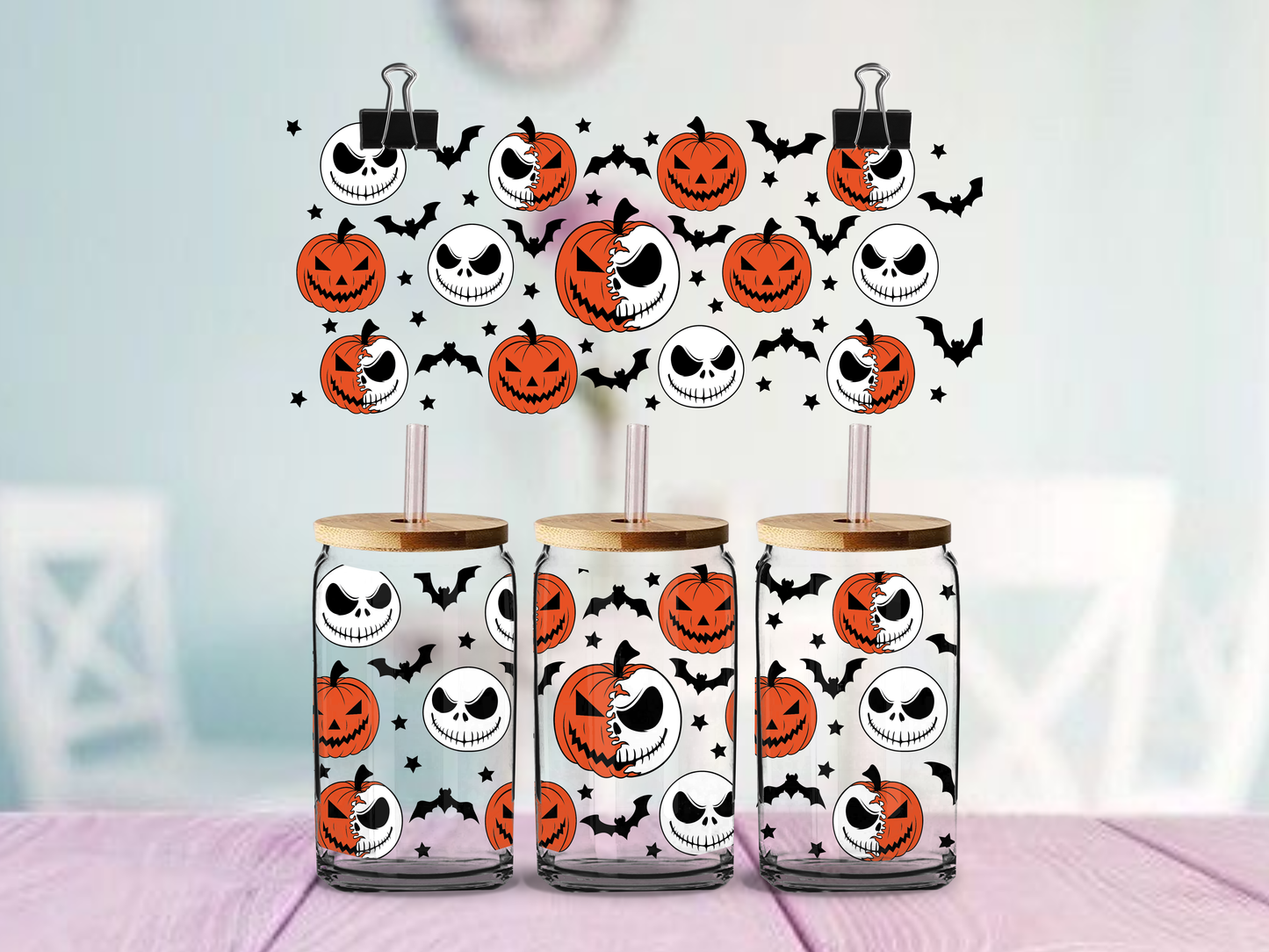 Pumpkin Jack | UV DTF Wrap for Cups | Ready to Apply Permanent