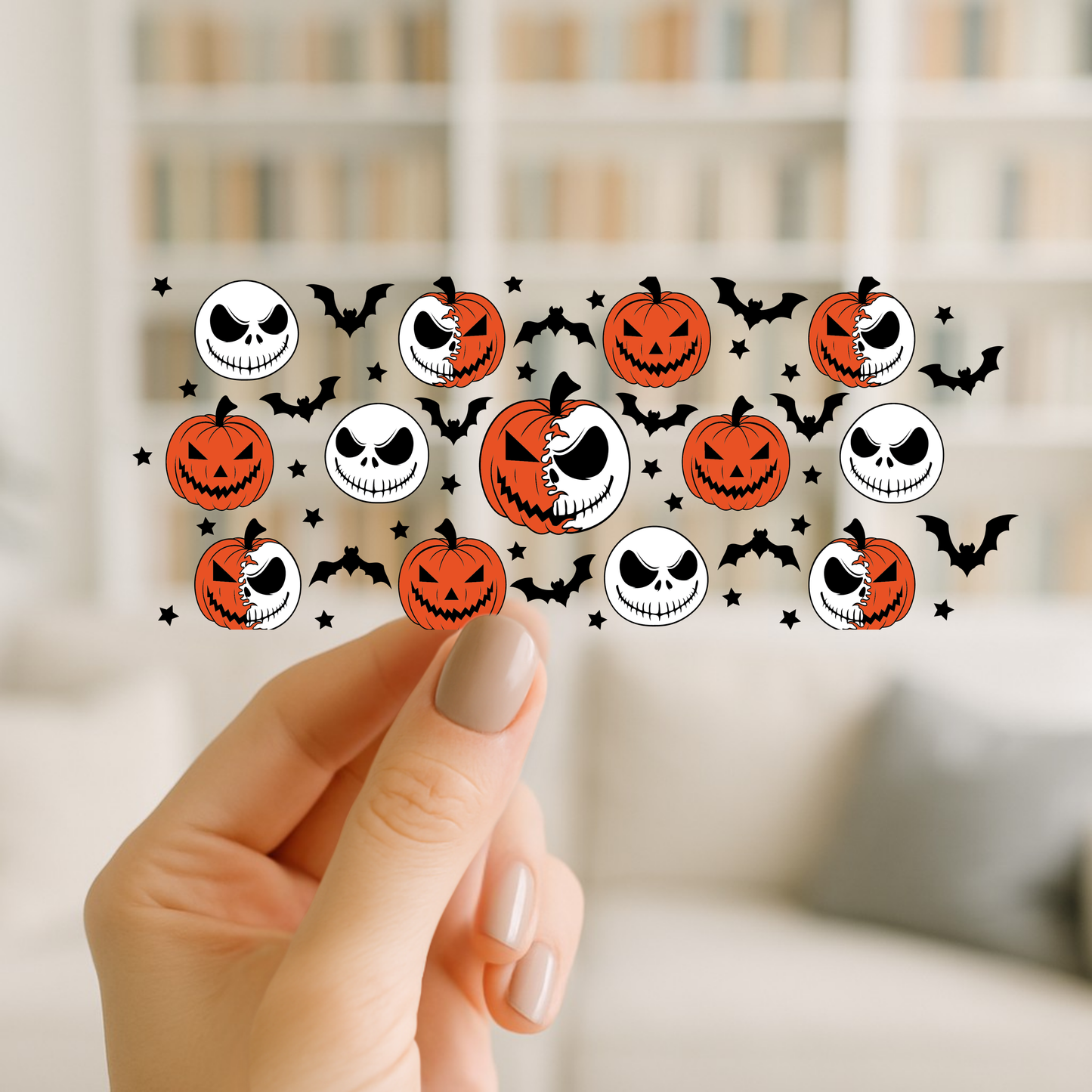 Pumpkin Jack | UV DTF Wrap for Cups | Ready to Apply Permanent