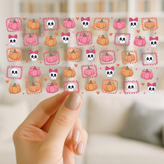 Retro Pumpkin | UV DTF Wrap for Cups | Ready to Apply Permanent