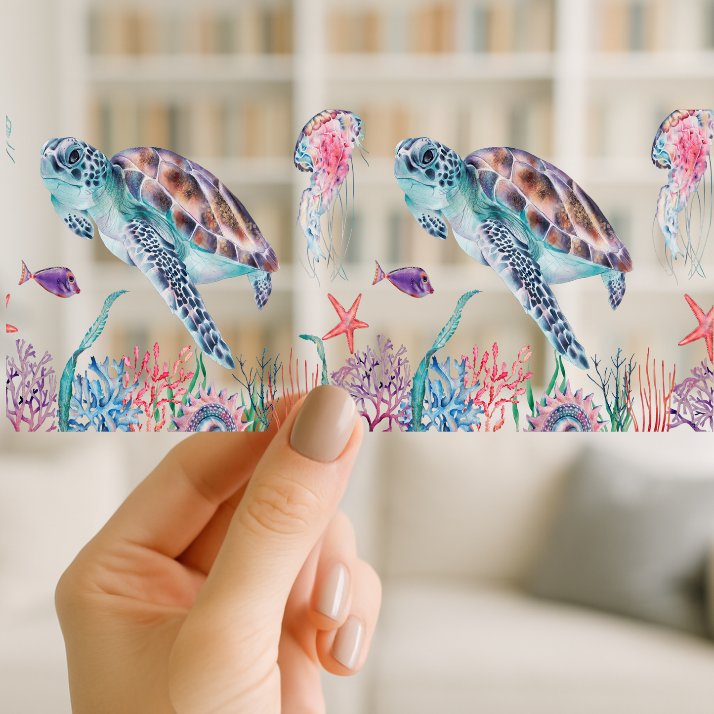 Sea Turtles | UV DTF Wrap for Cups | Ready to Apply Permanent