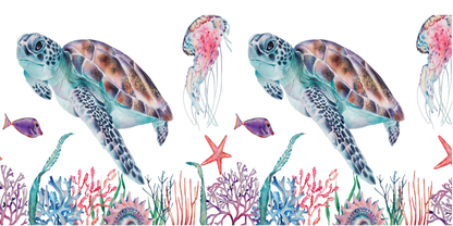Sea Turtles | UV DTF Wrap for Cups | Ready to Apply Permanent