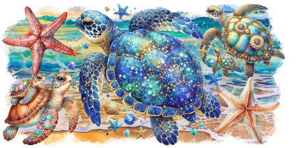 Sea Turtles | UV DTF Wrap for Cups | Ready to Apply Permanent