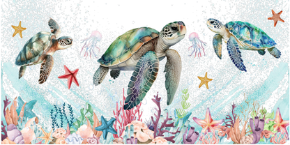 Sea Turtles | UV DTF Wrap for Cups | Ready to Apply Permanent