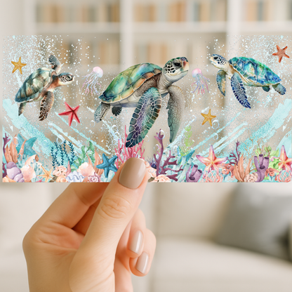 Sea Turtles | UV DTF Wrap for Cups | Ready to Apply Permanent