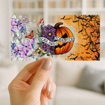 Sorta Sweet Sorta Spooky | UV DTF Wrap for Cups | Ready to Apply Permanent