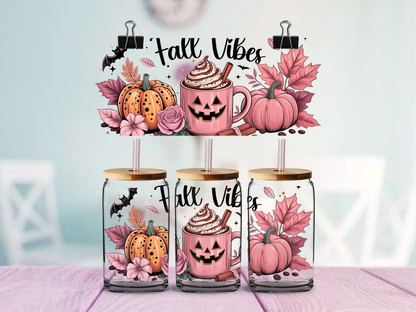 Spooky Fall Vibes | UV DTF Wrap for Cups | Ready to Apply Permanent