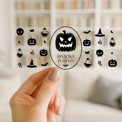 Spooky Pumpkins | UV DTF Wrap for Cups | Ready to Apply Permanent