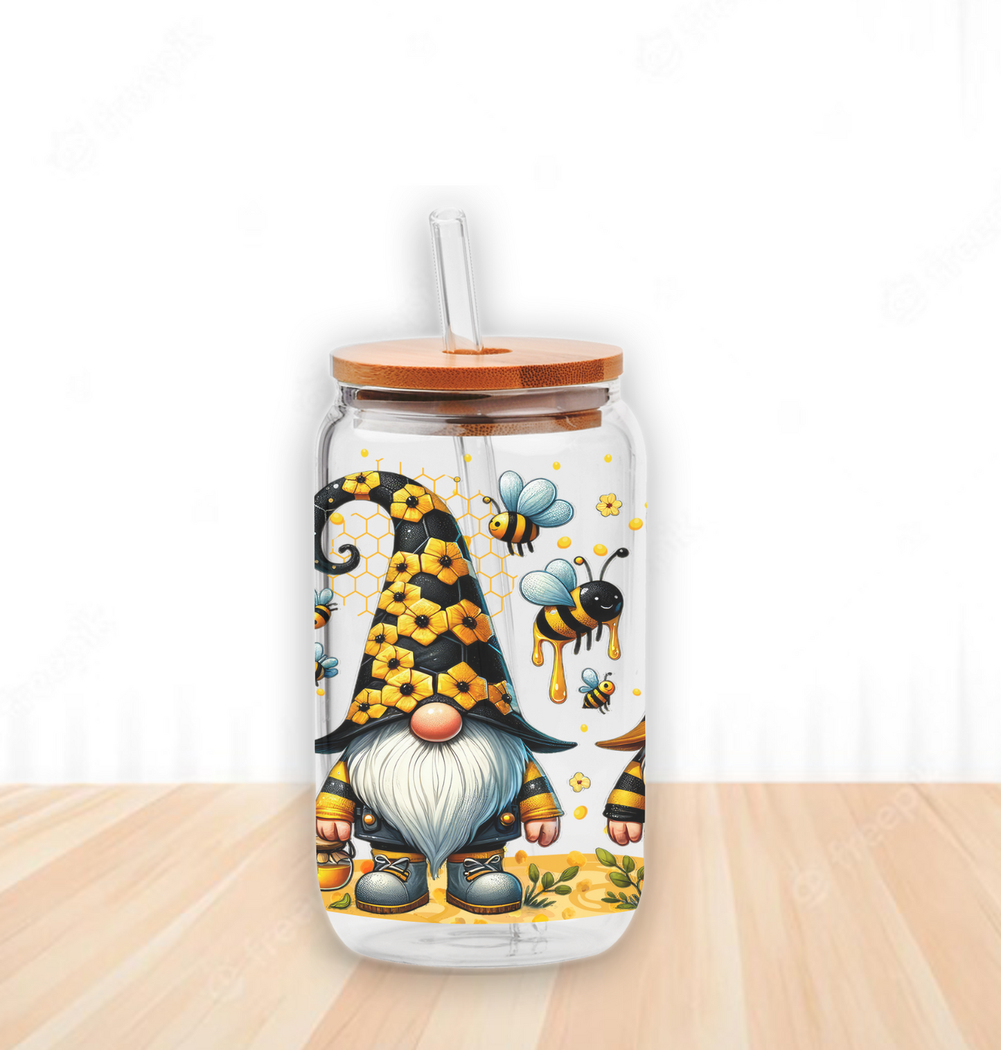 Gnome Sunflowers | UV DTF Wrap for Cups | Ready to Apply Permanent