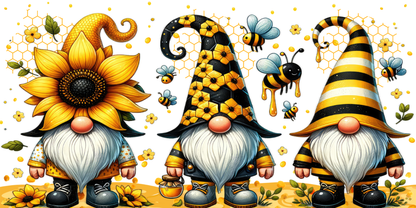 Gnome Sunflowers | UV DTF Wrap for Cups | Ready to Apply Permanent