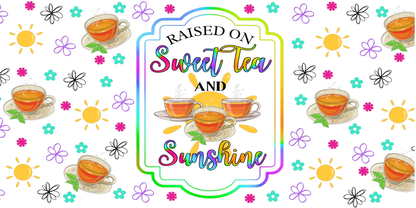 Sweet Tea and Sunshine | UV DTF Wrap for Cups | Ready to Apply Permanent