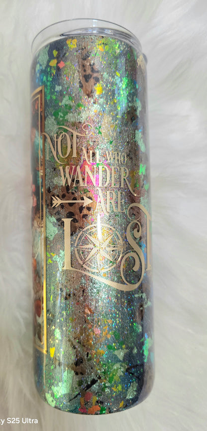 Wanderer Compass Epoxy Tumbler | 20oz Stainless Steel Epoxy Cup