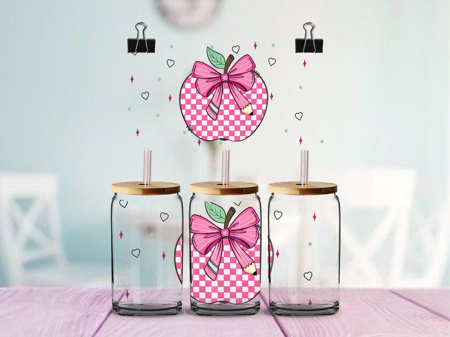 Teacher Apple | UV DTF Wrap for Cups | Ready to Apply Permanent