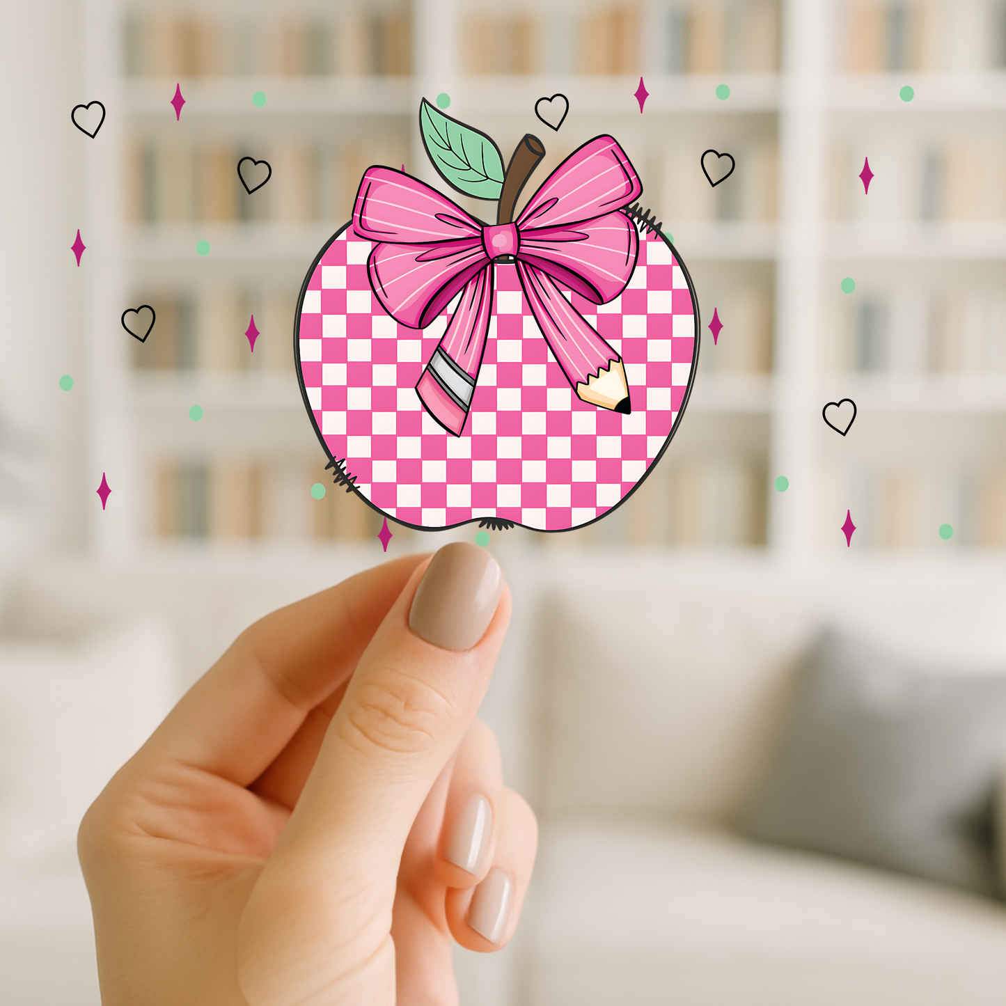 Teacher Apple | UV DTF Wrap for Cups | Ready to Apply Permanent