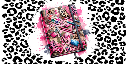 Teacher/Artist Pink Notebook | UV DTF Wrap for Cups | Ready to Apply Permanent
