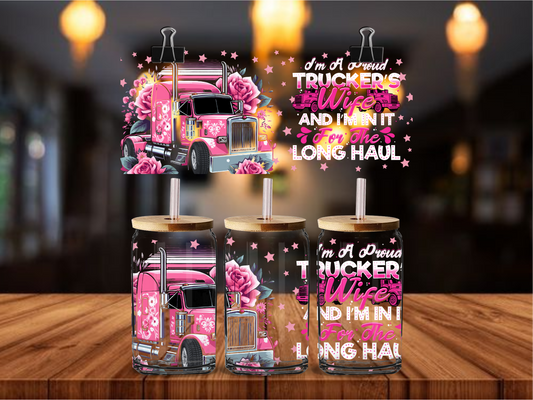 Trucker Wife | UV DTF Wrap for Cups | Ready to Apply Permanent
